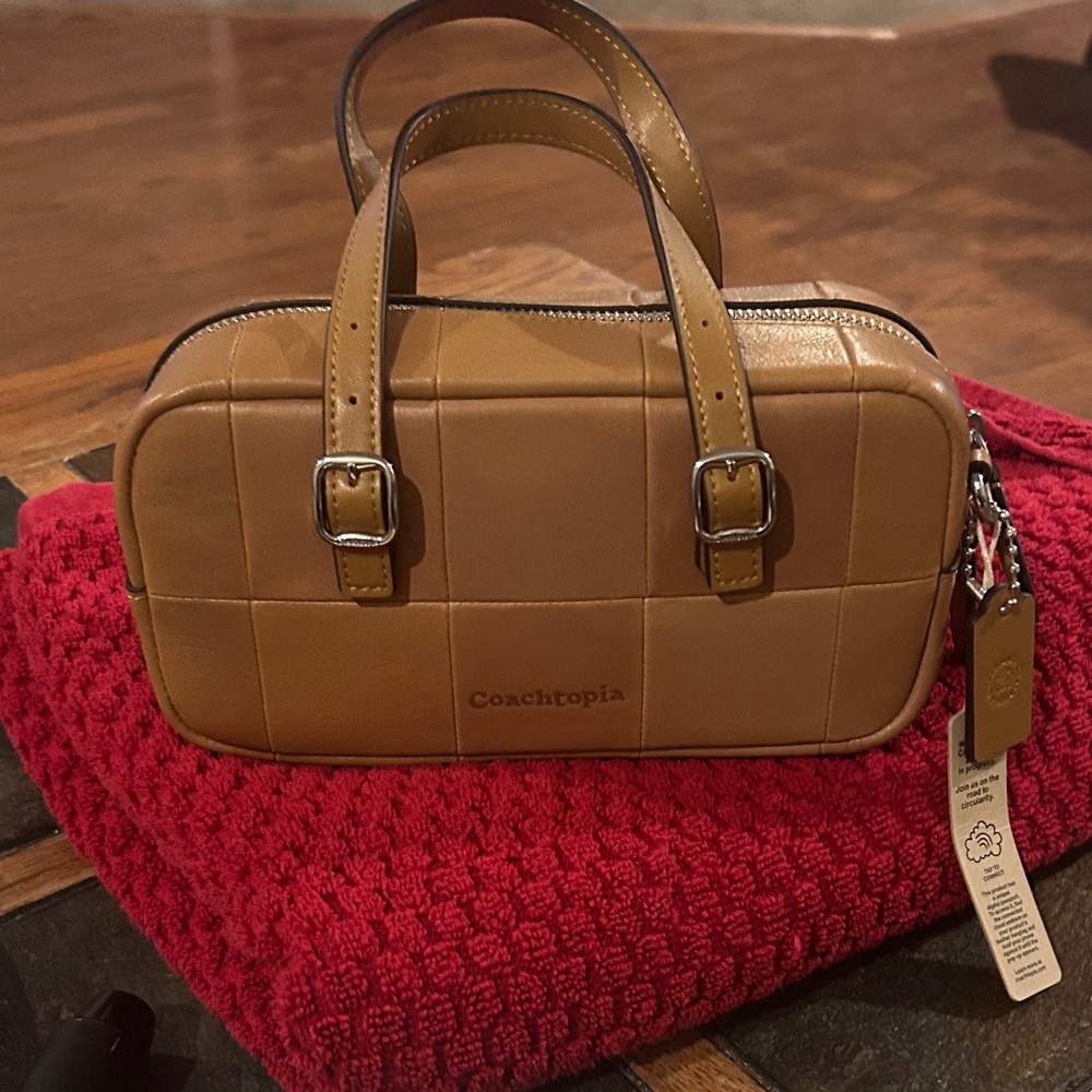 Coachtopia Mini Leather Satchel in Tan